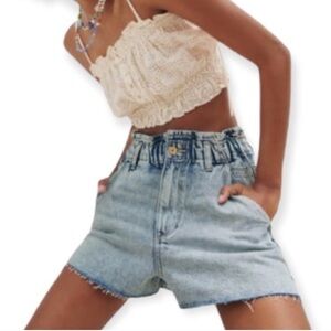 Zara Paperbag Jean Shorts